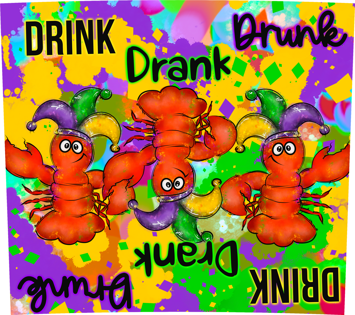 Mardi Gras Tumbler- Mardi Gras Tumbler