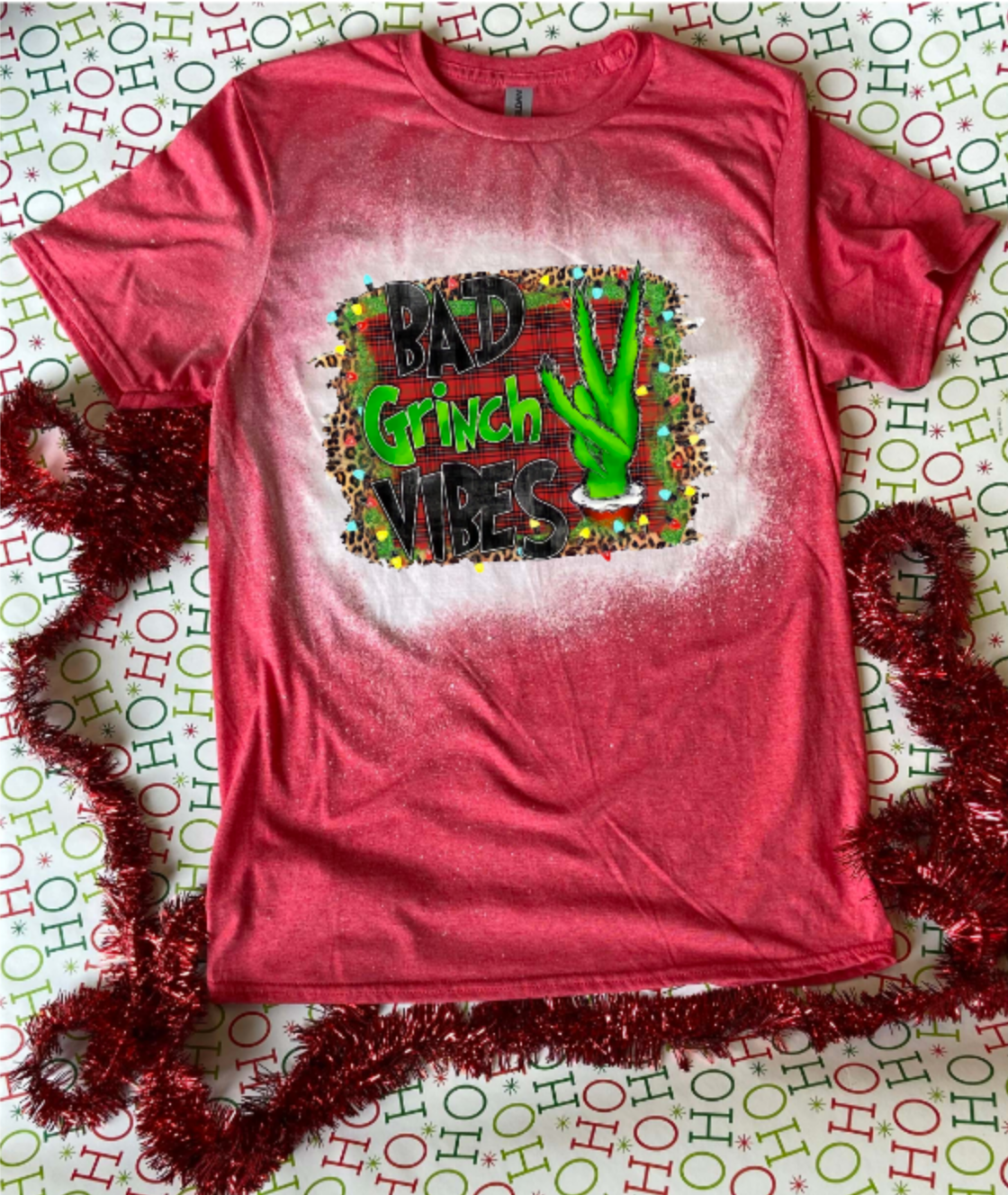 Bad Grinch Vibes-Christmas Tee