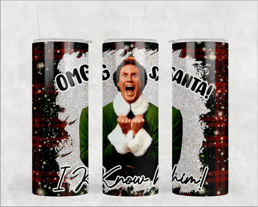 Buddy The Elf OMG SANTA! Sublimation Tumbler